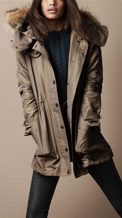 burberry parka women's